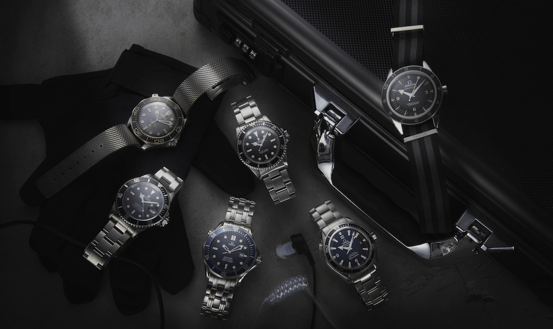 Watchfinder-Bond-Collection-L-R-anti-clockwise-Omega-Seamaster-Diver-300M-007-Edition-210.90.42.20.01.001-Rolex-Submariner-16610-Omega-Seamaster-300M-Quartz-Profession