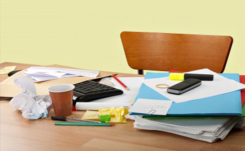 Chaos auf dem Schreibtisch