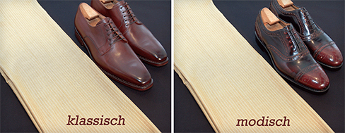 Schuhe zum Nadelstreifen-Anzug Schuhe zum Nadelstreifen-Anzug