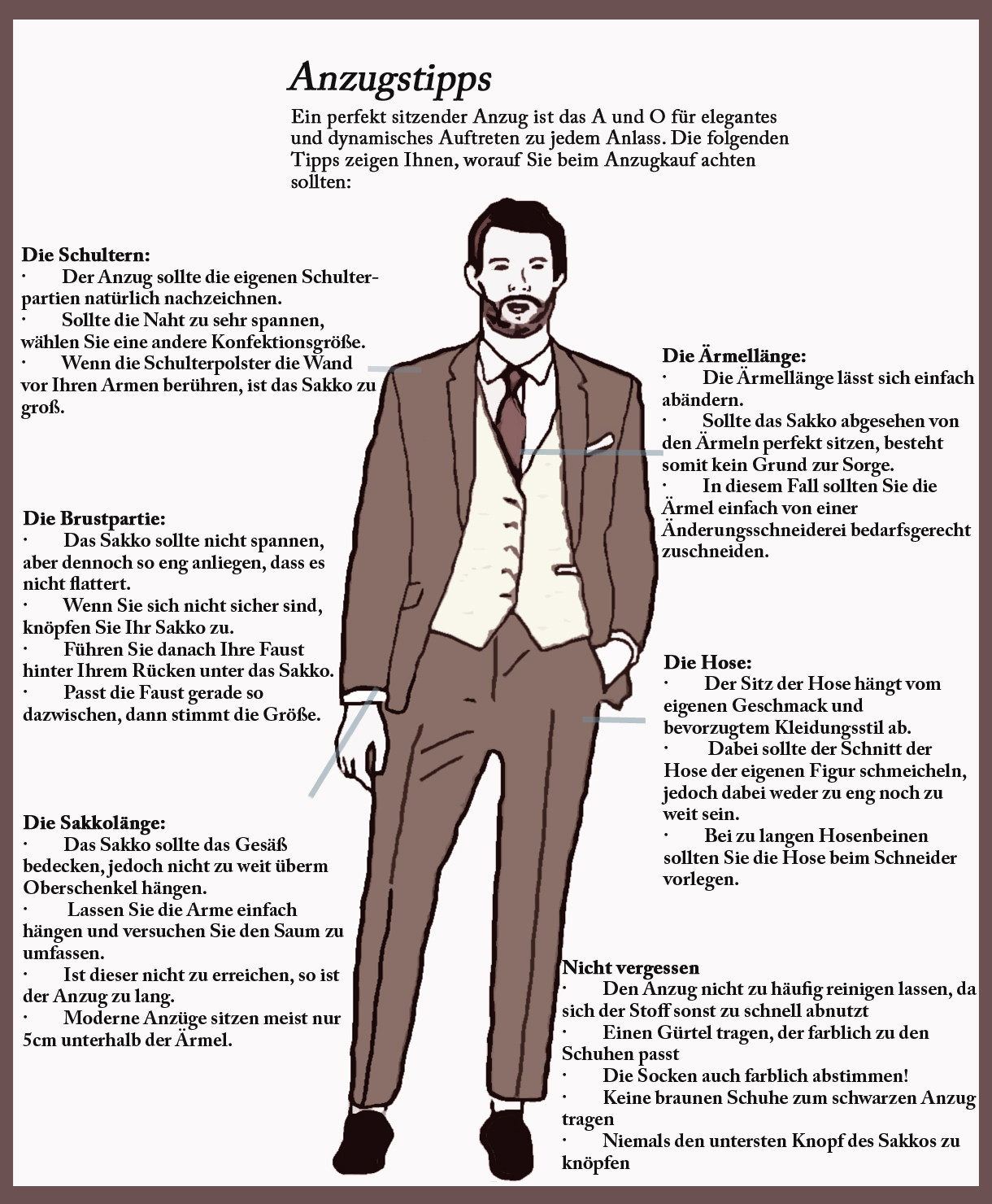 Anzug tragen: Tipps